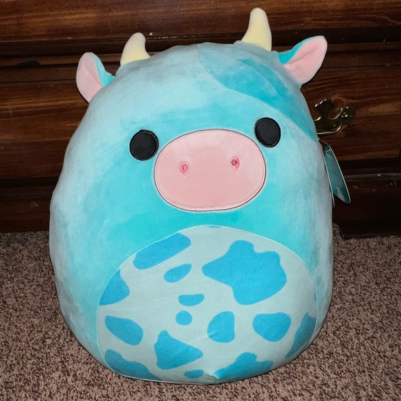NWT Tuluck the Blue Cow Squishmallow 16” Ultra Rare tag! - Picture 1 of 3